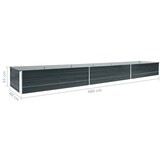 Verhoogde Plantenbak Staal Antraciet 480x80x45 cm (59% korting)