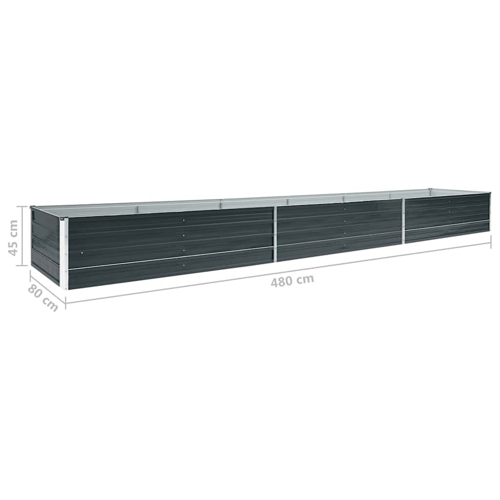 Verhoogde Plantenbak Staal Antraciet 480x80x45 cm (59% korting)