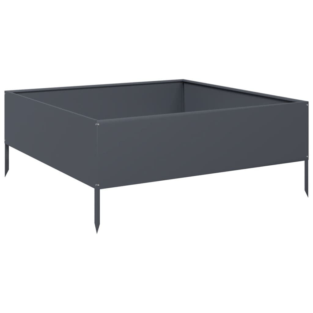 Plantenbak Verhoogd Staal Antraciet 100x100x41 cm - 57% Korting!