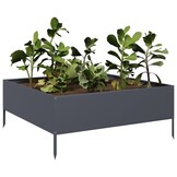 Plantenbak Verhoogd Staal Antraciet 100x100x41 cm - 57% Korting!