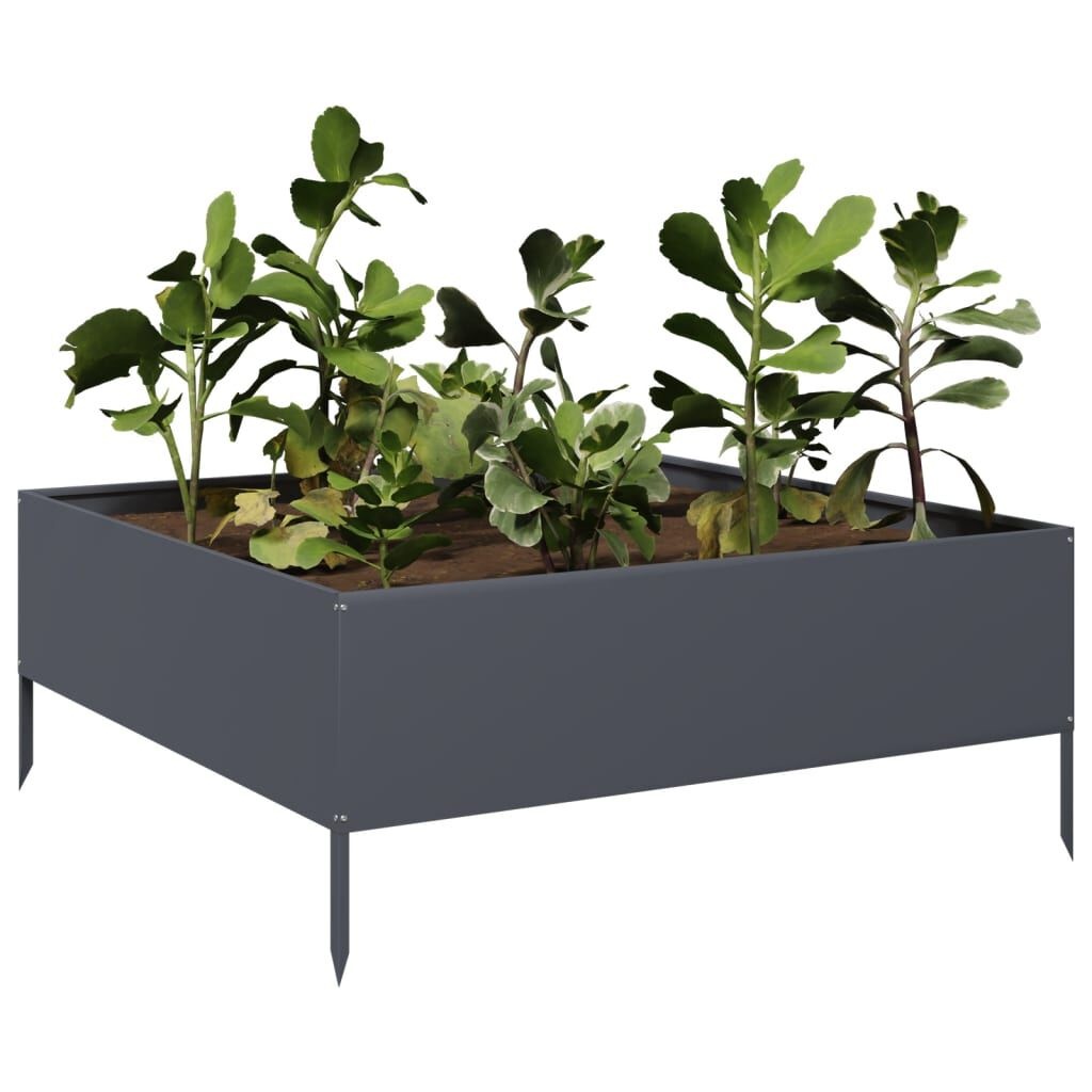 Plantenbak Verhoogd Staal Antraciet 100x100x41 cm - 57% Korting!