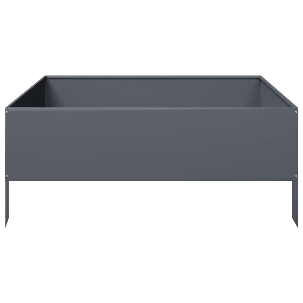 Plantenbak Verhoogd Staal Antraciet 100x100x41 cm - 57% Korting!