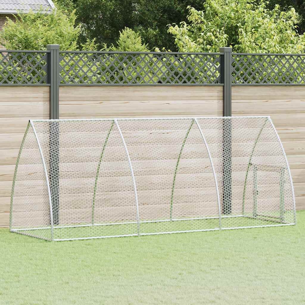 Kippenhok 300x105x120cm Gegalvaniseerd Staal Zilver 34% Korting