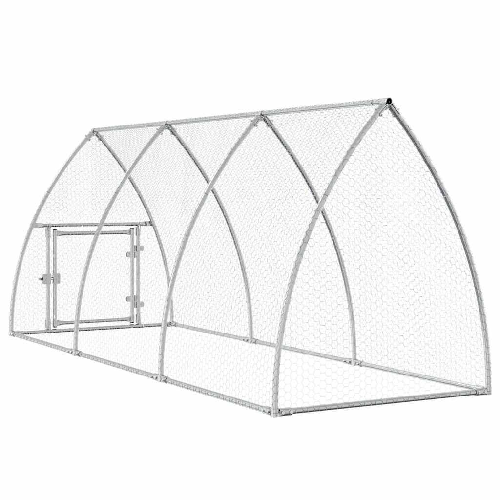 Kippenhok 300x105x120cm Gegalvaniseerd Staal Zilver 34% Korting