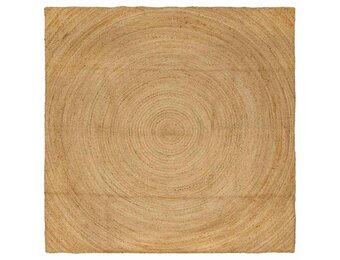 vidaXL Vloerkleed Naturel Jute 240x240 cm - 35% Korting