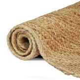 vidaXL Vloerkleed Naturel Jute 240x240 cm - 35% Korting