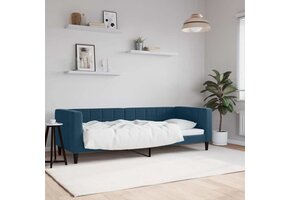 Blauwe Slaapbank Fluweel 80x200 cm - 47% Korting!