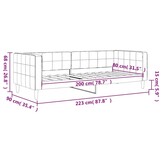 Blauwe Fluwelen Slaapbank 80x200 cm - 35% Korting