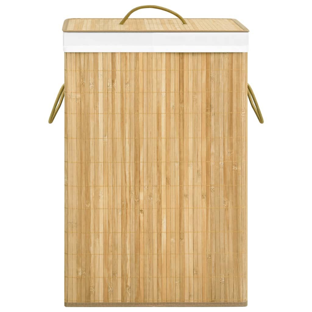 Bamboe Wasmand met 2 Vakken - 72L - 32% Korting