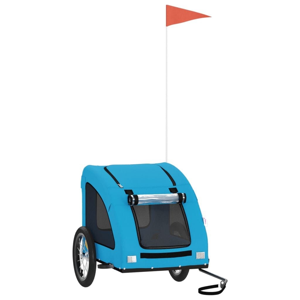 Blauwe Hondenfietstrailer Oxford Stof & IJzer - 34% Korting