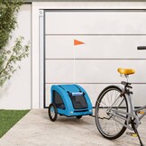 Blauwe Hondenfietstrailer Oxford Stof & IJzer - 34% Korting
