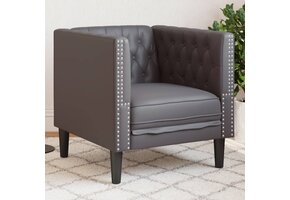Stijlvolle Grijze Fauteuil in Chesterfield-stijl - 47% Korting!