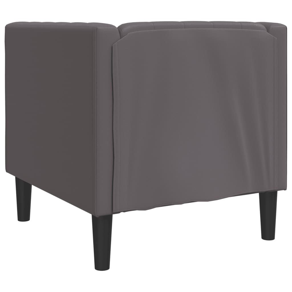 vidaXL Fauteuil Chesterfield-stijl Kunstleer Grijs - 34% Korting