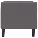 vidaXL Fauteuil Chesterfield-stijl Kunstleer Grijs - 34% Korting