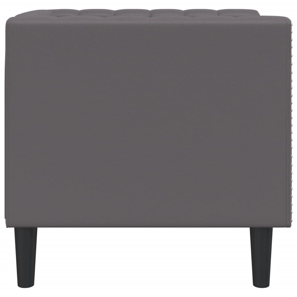 vidaXL Fauteuil Chesterfield-stijl Kunstleer Grijs - 34% Korting
