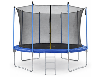 Ronde Trampoline 366 cm Blauw met Veiligheidsnet & Ladder | 35% Korting