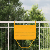 vidaXL Balkon Tafel Geel 60x39x65cm Staal - 53% Korting