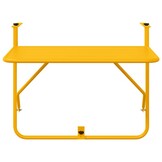 vidaXL Balkon Tafel Geel 60x39x65cm Staal - 53% Korting
