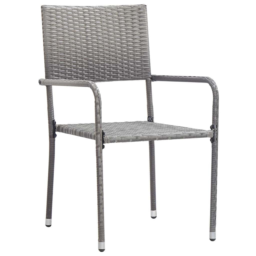 vidaXL Tuinstoelen (2 stuks) Poly Rattan Grijs - 33% Korting