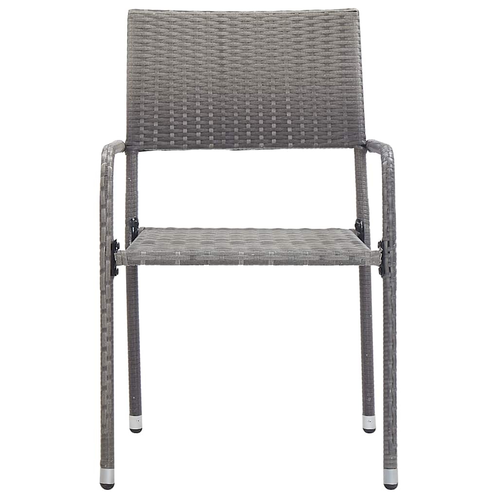 vidaXL Tuinstoelen (2 stuks) Poly Rattan Grijs - 33% Korting