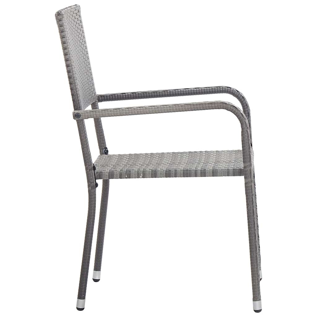 vidaXL Tuinstoelen (2 stuks) Poly Rattan Grijs - 33% Korting