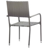 vidaXL Tuinstoelen (2 stuks) Poly Rattan Grijs - 33% Korting
