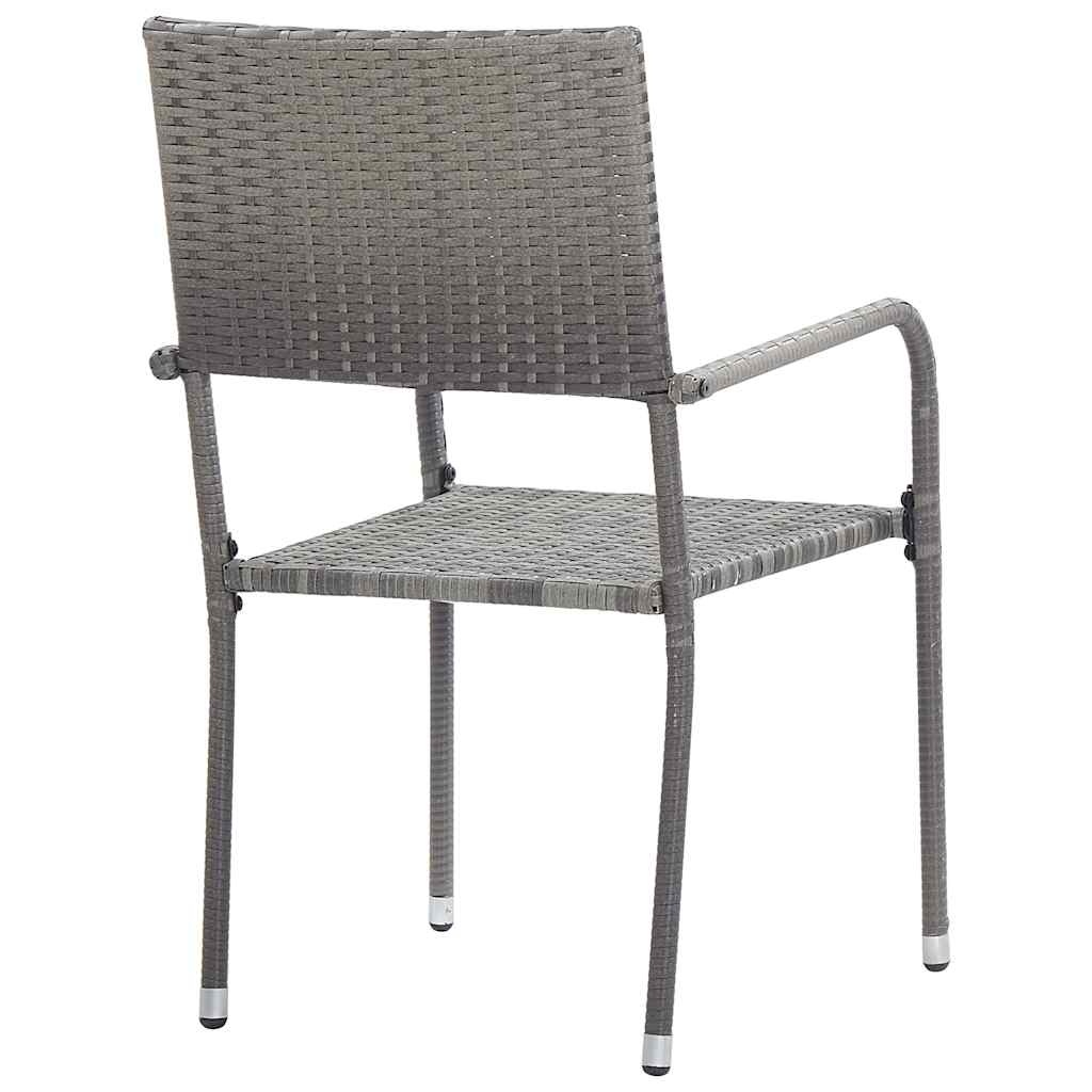 vidaXL Tuinstoelen (2 stuks) Poly Rattan Grijs - 33% Korting