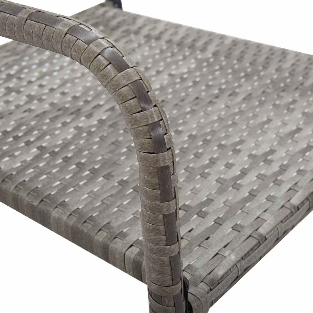 vidaXL Tuinstoelen (2 stuks) Poly Rattan Grijs - 33% Korting
