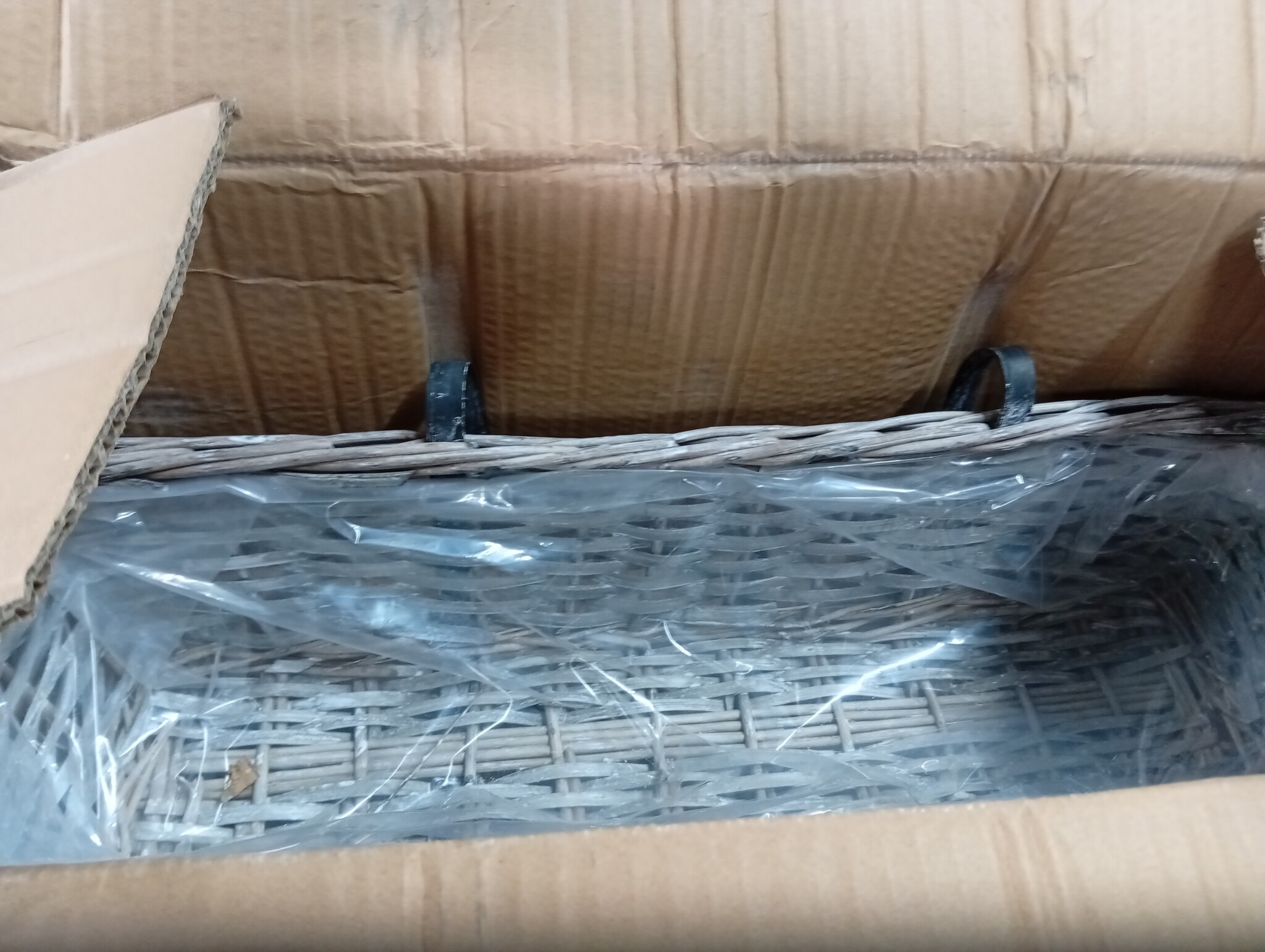 vidaXL Balkonbakken 2 stuks 60 cm Wicker met Voering - 50% Korting