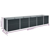 Plantenbak Verhoogd Staal Antraciet 400x80x45 cm - 59% Korting