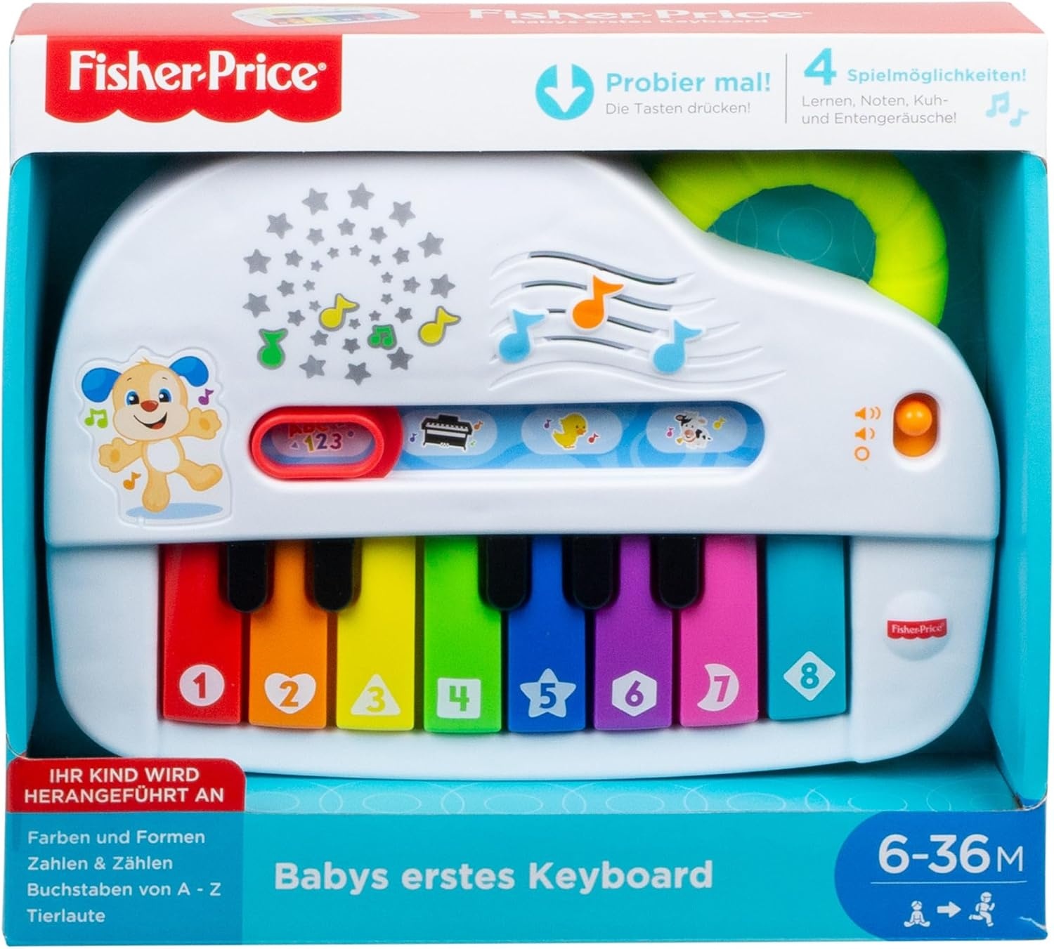 Fisher-Price Muziekpiano Blauw - Leer en Lach 32% Korting