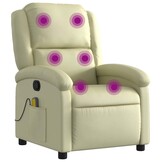 vidaXL Massagestoel Leer Crème 35% Korting