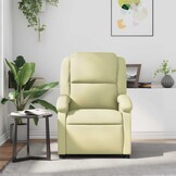 vidaXL Massagestoel Leer Crème 35% Korting
