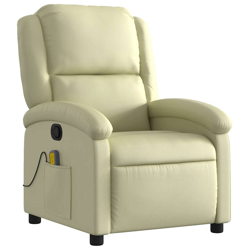 vidaXL Massagestoel Leer Crème 35% Korting