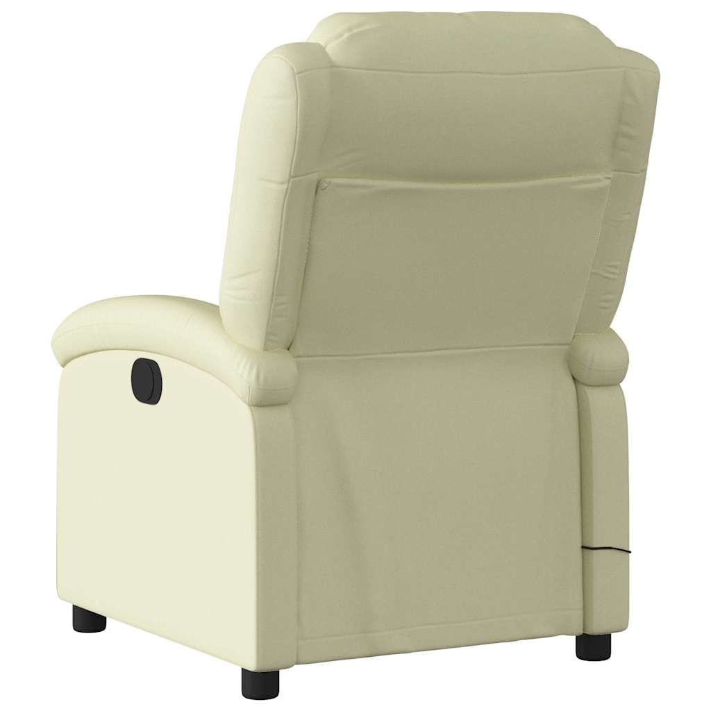 vidaXL Massagestoel Leer Crème 35% Korting