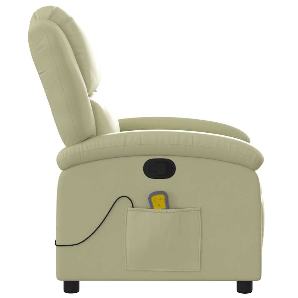 vidaXL Massagestoel Leer Crème 35% Korting