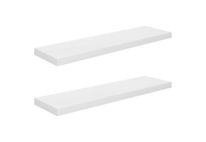 Zwevende Wandschappen Hoogglans Wit (2 stuks) - 56% Korting!