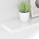 2 Zwevende Wandschappen 90cm MDF Hoogglans Wit - 52% Korting!