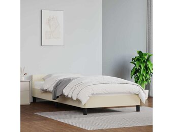 vidaXL Bedframe met hoofdeinde Crème 90x190 cm - 34% Korting