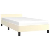 vidaXL Bedframe met hoofdeinde Crème 90x190 cm - 34% Korting