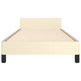 vidaXL Bedframe met hoofdeinde Crème 90x190 cm - 34% Korting