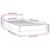 vidaXL Bedframe met hoofdeinde Crème 90x190 cm - 34% Korting