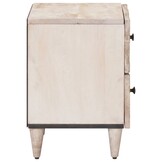 VidaXL Nachtkastjes Set van 2 Wit 40x33.5x46 cm Massief Mango Hout - 59% Korting