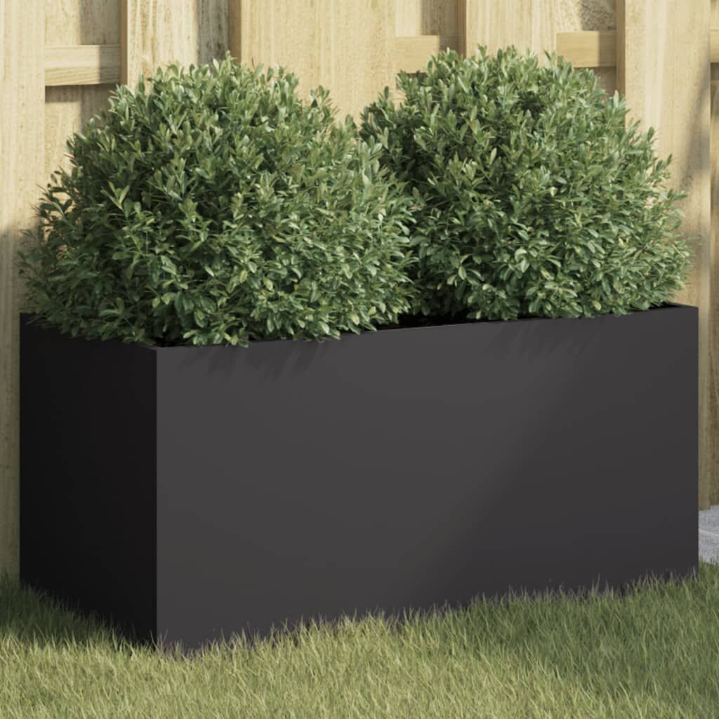 Plantenbak Staal Zwart 62x30x29 cm - 28% Korting