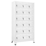 Lockerkast met 18 vakken 90x40x180 cm metaal - 35% korting