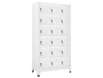 Lockerkast met 18 vakken 90x40x180 cm metaal - 35% korting