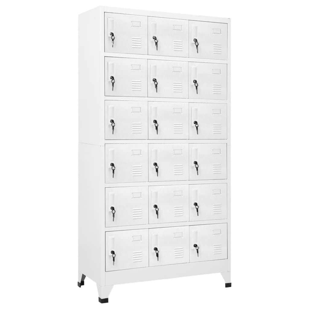 Lockerkast met 18 vakken 90x40x180 cm metaal - 35% korting