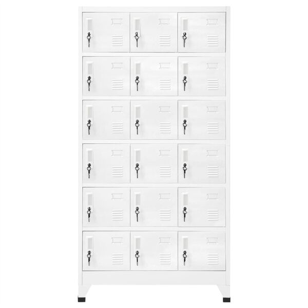 Lockerkast met 18 vakken 90x40x180 cm metaal - 35% korting