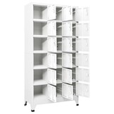Lockerkast met 18 vakken 90x40x180 cm metaal - 35% korting