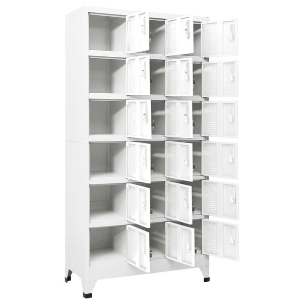Lockerkast met 18 vakken 90x40x180 cm metaal - 35% korting
